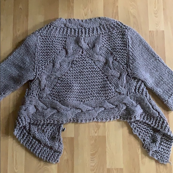 Free People cropped asymmetric, open knit cardigan - Picture 4 of 4